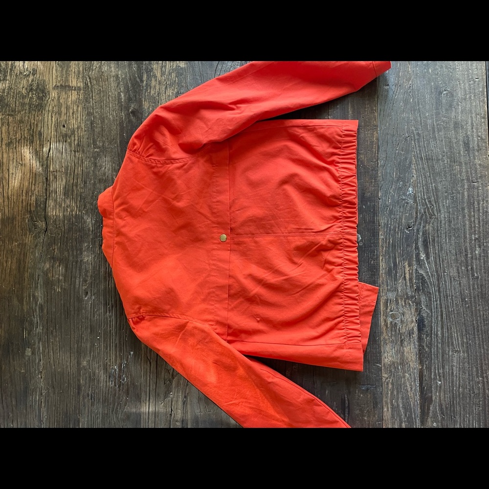 Girls janie and jack orange jacket size 7 to 8 - Picture 3 of 3